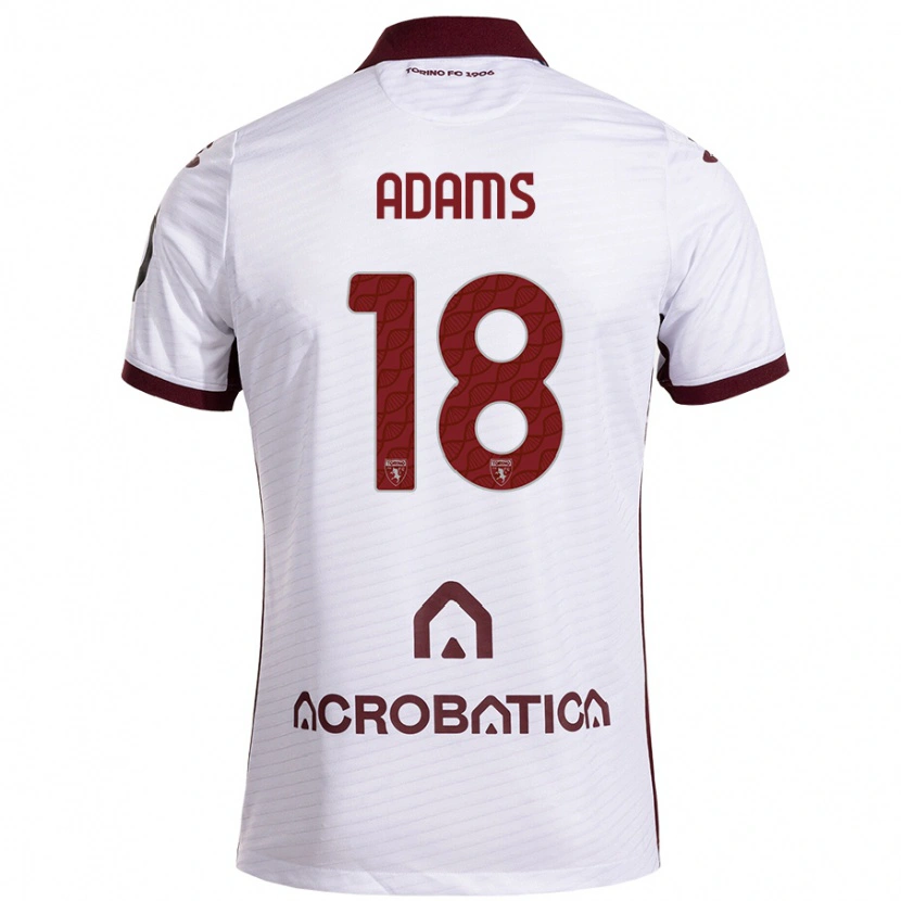 Danxen Dame Ché Adams #18 Hvit Rødbrun Bortetrøye Drakt Trøye 2024/25 Skjorter T-Skjorte