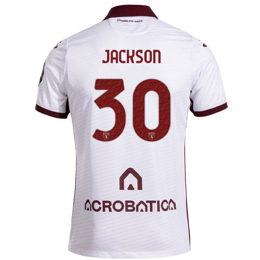 Danxen Dame Michael Jackson #30 Hvit Rødbrun Bortetrøye Drakt Trøye 2024/25 Skjorter T-Skjorte