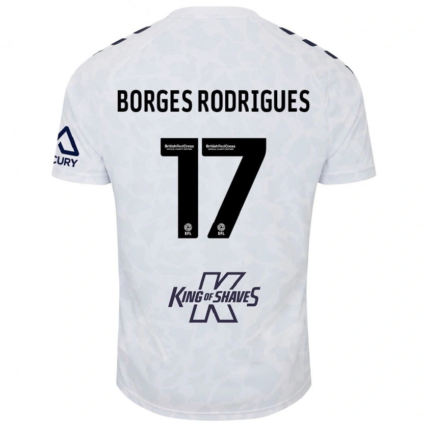 Danxen Dame Raphael Borges Rodrigues #17 Hvit Bortetrøye Drakt Trøye 2024/25 Skjorter T-Skjorte