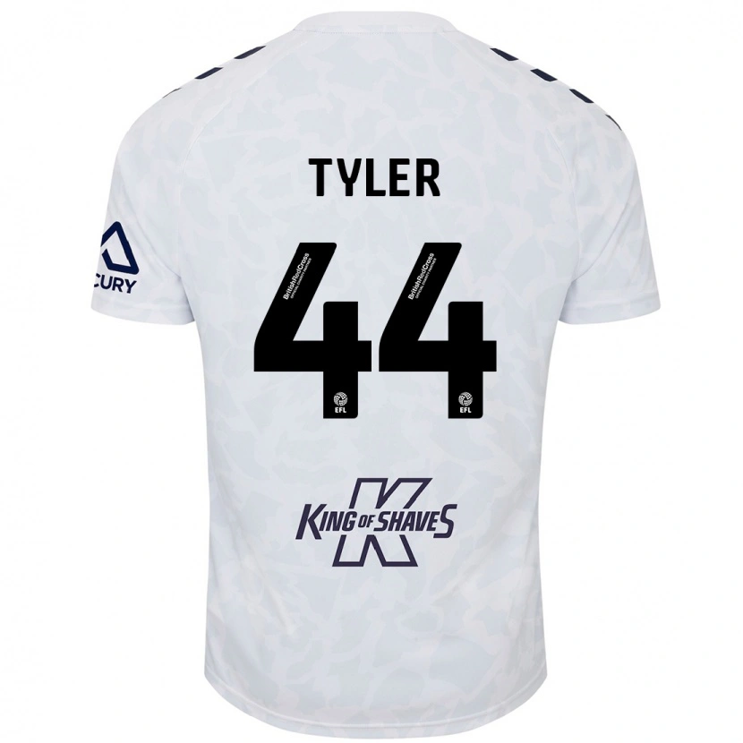 Danxen Dame Cian Tyler #44 Hvit Bortetrøye Drakt Trøye 2024/25 Skjorter T-Skjorte
