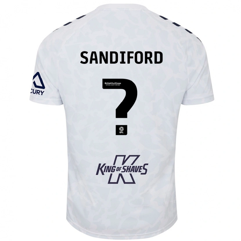 Danxen Dame Greg Sandiford #0 Hvit Bortetrøye Drakt Trøye 2024/25 Skjorter T-Skjorte