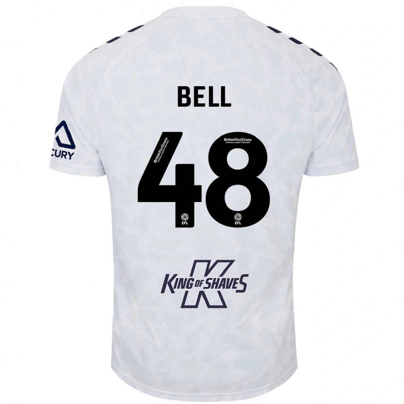 Danxen Dame Luke Bell #48 Hvit Bortetrøye Drakt Trøye 2024/25 Skjorter T-Skjorte