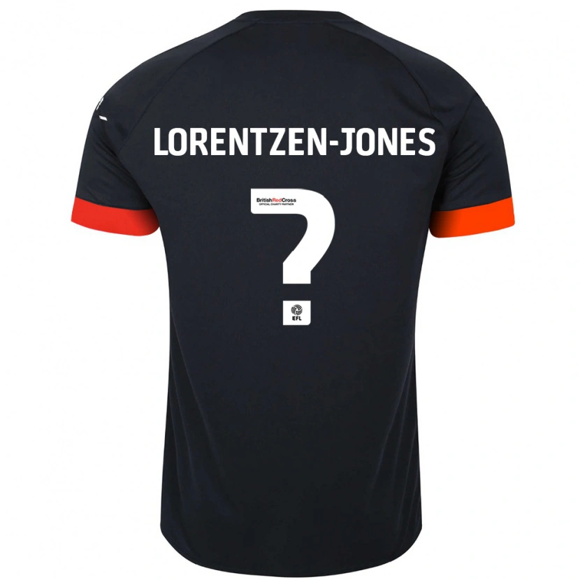 Danxen Dame Jack Lorentzen-Jones #0 Svart Oransje Bortetrøye Drakt Trøye 2024/25 Skjorter T-Skjorte