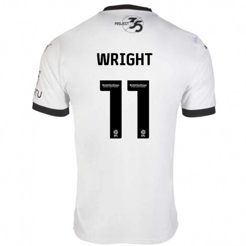 Danxen Dame Callum Wright #11 Hvit Svart Bortetrøye Drakt Trøye 2024/25 Skjorter T-Skjorte
