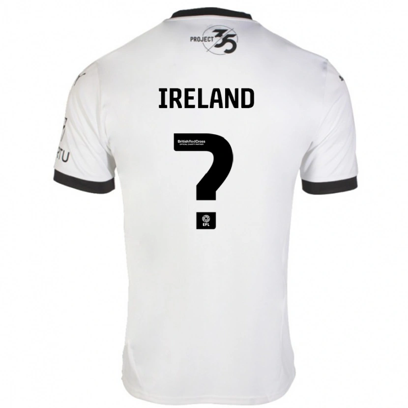 Danxen Dame Jensen Ireland #0 Hvit Svart Bortetrøye Drakt Trøye 2024/25 Skjorter T-Skjorte