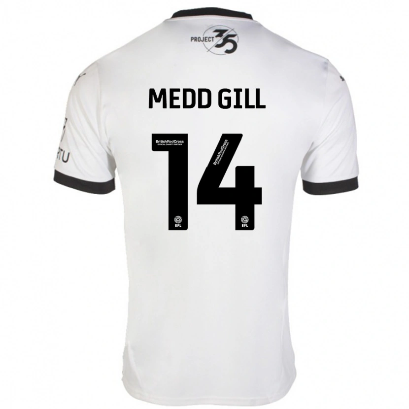Danxen Dame Tamsin Medd-Gill #14 Hvit Svart Bortetrøye Drakt Trøye 2024/25 Skjorter T-Skjorte