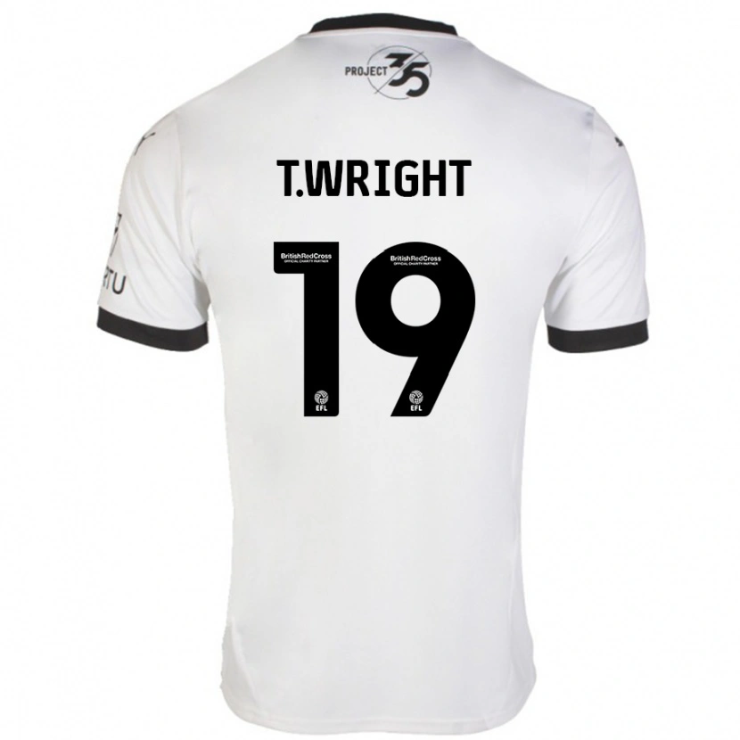Danxen Dame Tyreik Wright #19 Hvit Svart Bortetrøye Drakt Trøye 2024/25 Skjorter T-Skjorte