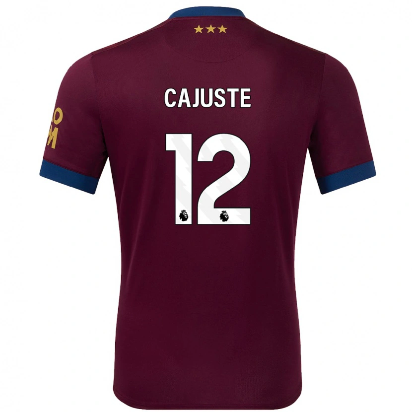Danxen Dame Jens Cajuste #12 Brun Bortetrøye Drakt Trøye 2024/25 Skjorter T-Skjorte