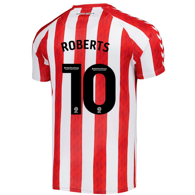 Danxen Barn Patrick Roberts #10 Rød Hvit Hjemmetrøye Drakt Trøye 2024/25 Skjorter T-Skjorte