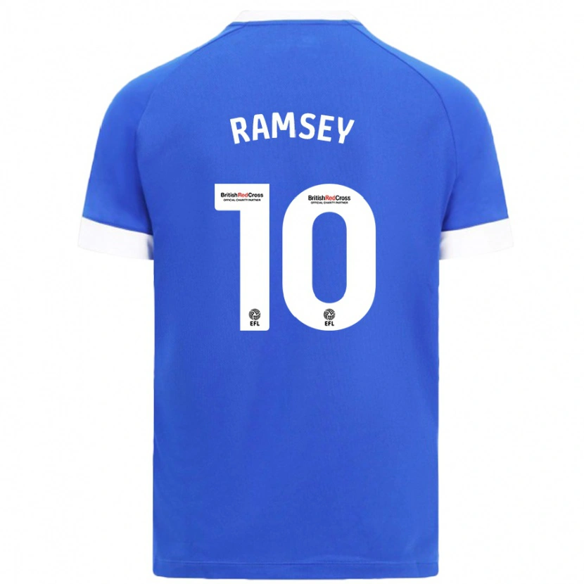 Danxen Barn Aaron Ramsey #10 Himmelblå Hjemmetrøye Drakt Trøye 2024/25 Skjorter T-Skjorte