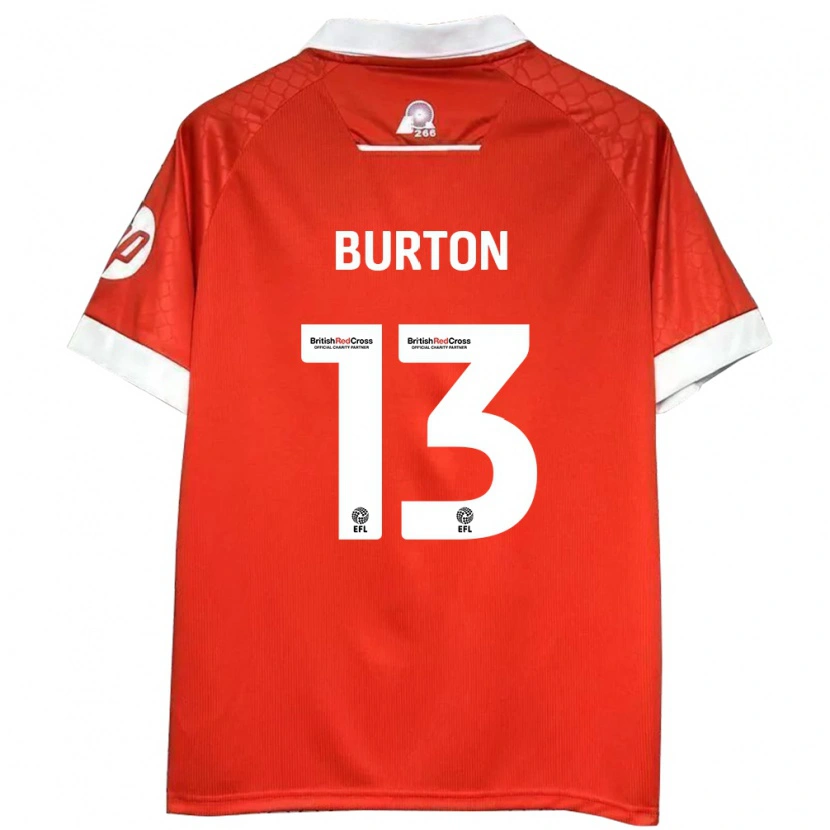 Danxen Barn Callum Burton #13 Rød Hvit Hjemmetrøye Drakt Trøye 2024/25 Skjorter T-Skjorte