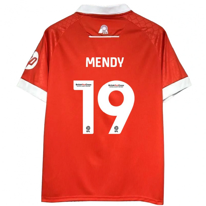 Danxen Barn Jacob Mendy #19 Rød Hvit Hjemmetrøye Drakt Trøye 2024/25 Skjorter T-Skjorte