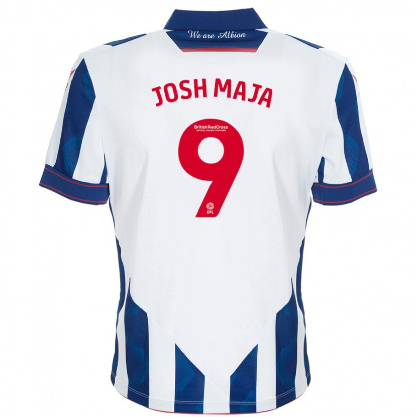 Danxen Barn Josh Maja #9 Hvit Mørkeblå Hjemmetrøye Drakt Trøye 2024/25 Skjorter T-Skjorte