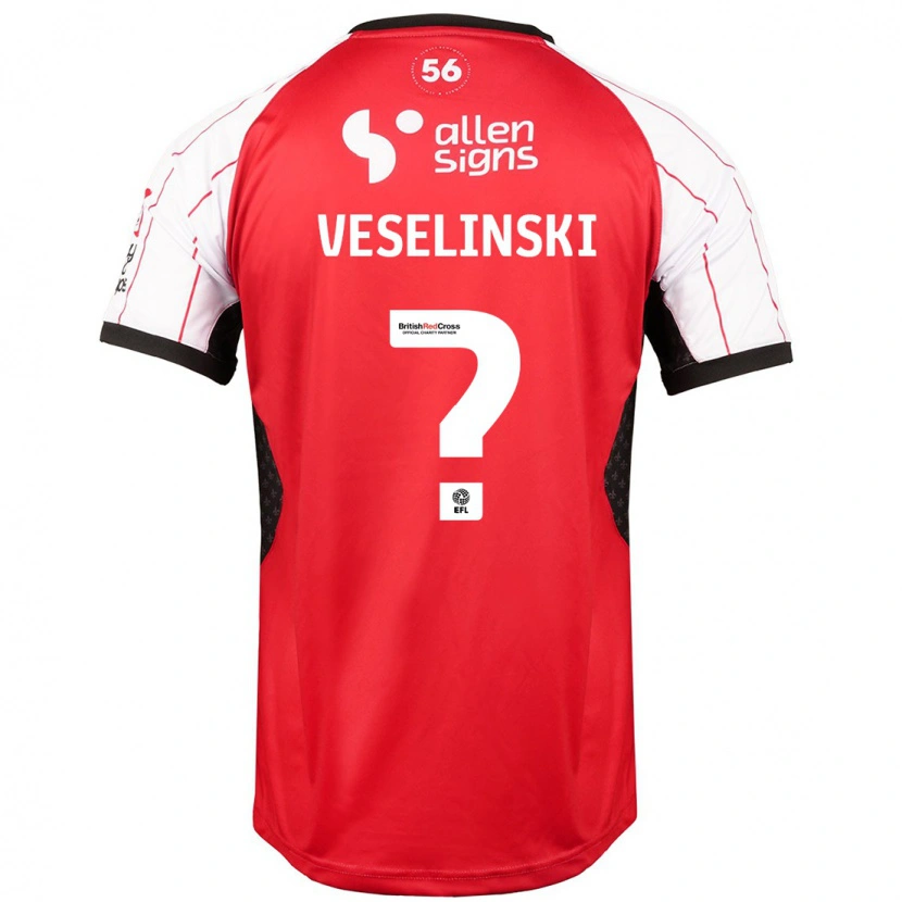 Danxen Barn Aleksandar Veselinski #0 Hvit Hjemmetrøye Drakt Trøye 2024/25 Skjorter T-Skjorte