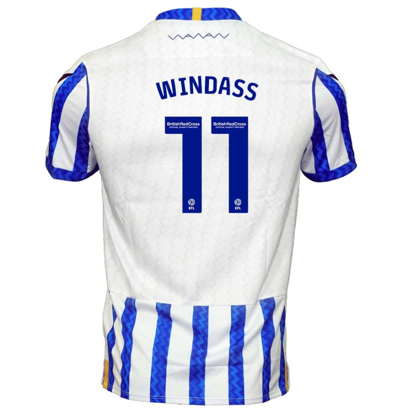 Danxen Barn Josh Windass #11 Blå Hvit Hjemmetrøye Drakt Trøye 2024/25 Skjorter T-Skjorte