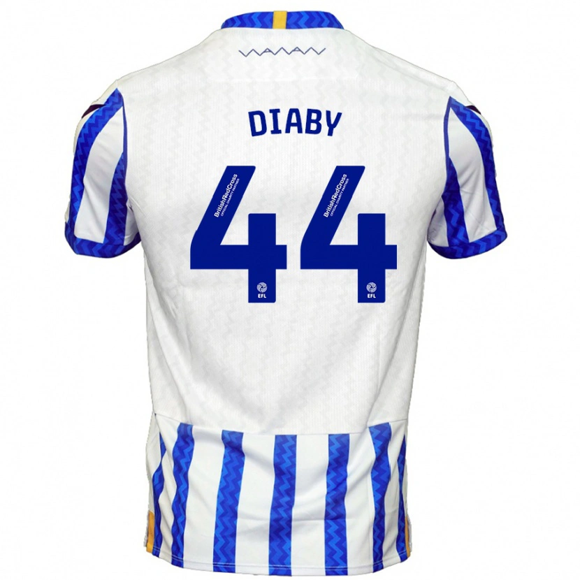 Danxen Barn Momo Diaby #44 Blå Hvit Hjemmetrøye Drakt Trøye 2024/25 Skjorter T-Skjorte