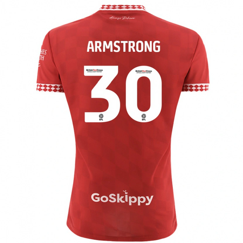 Danxen Barn Sinclair Armstrong #30 Rød Hjemmetrøye Drakt Trøye 2024/25 Skjorter T-Skjorte