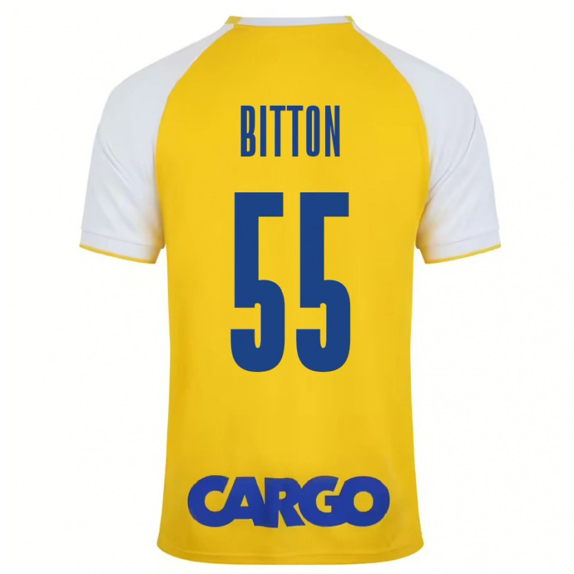 Danxen Barn Nir Bitton #55 Gul Hvit Hjemmetrøye Drakt Trøye 2024/25 Skjorter T-Skjorte
