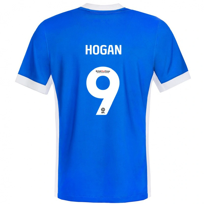 Danxen Barn Scott Hogan #9 Blå Hvit Hjemmetrøye Drakt Trøye 2024/25 Skjorter T-Skjorte