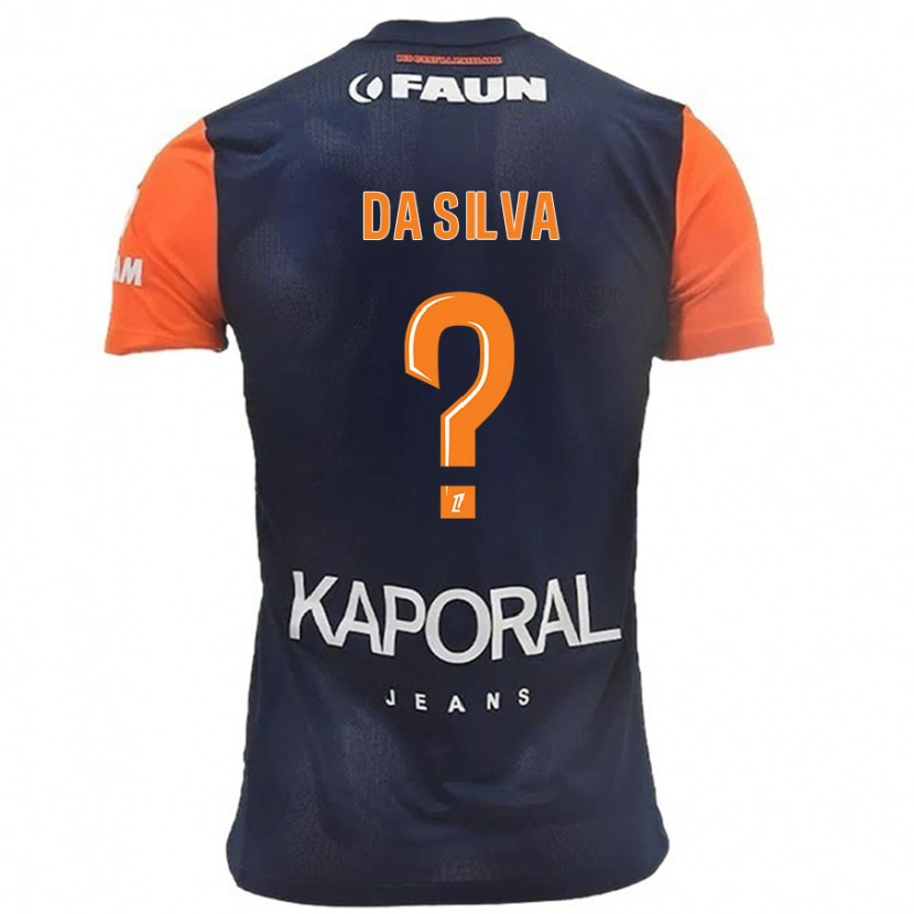 Danxen Barn Lucas Da Silva #0 Marineblå Oransje Hjemmetrøye Drakt Trøye 2024/25 Skjorter T-Skjorte
