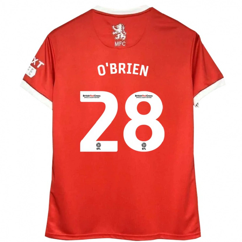 Danxen Barn Lewis O'brien #28 Rød Hvit Hjemmetrøye Drakt Trøye 2024/25 Skjorter T-Skjorte
