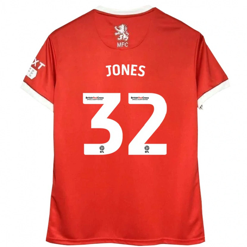 Danxen Barn Jamie Jones #32 Rød Hvit Hjemmetrøye Drakt Trøye 2024/25 Skjorter T-Skjorte