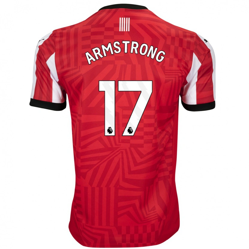 Danxen Barn Stuart Armstrong #17 Rød Hvit Hjemmetrøye Drakt Trøye 2024/25 Skjorter T-Skjorte