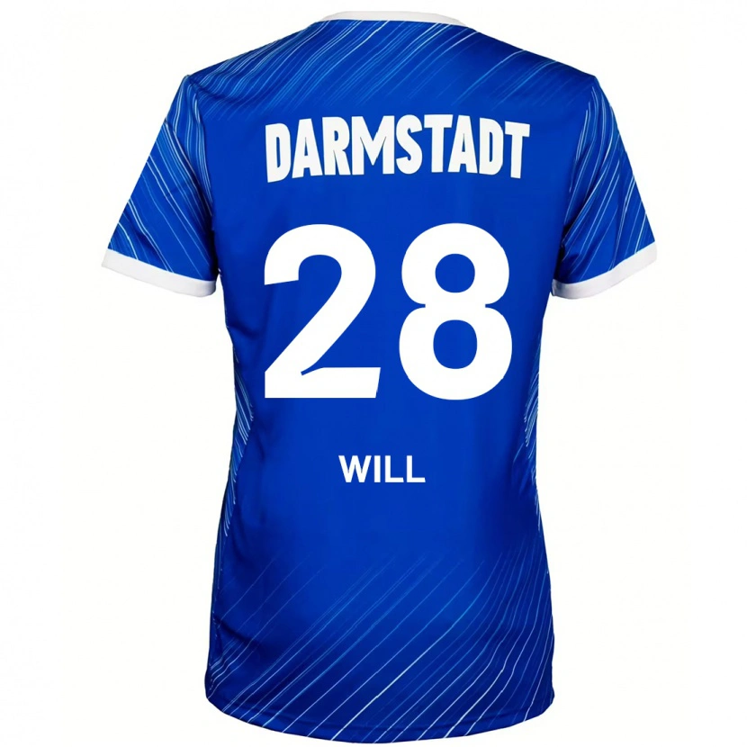 Danxen Barn Paul Will #28 Blå Hvit Hjemmetrøye Drakt Trøye 2024/25 Skjorter T-Skjorte