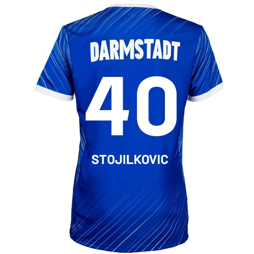 Danxen Barn Filip Stojilkovic #40 Blå Hvit Hjemmetrøye Drakt Trøye 2024/25 Skjorter T-Skjorte