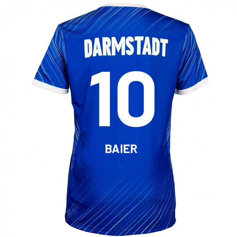 Danxen Barn Nico Baier #10 Blå Hvit Hjemmetrøye Drakt Trøye 2024/25 Skjorter T-Skjorte