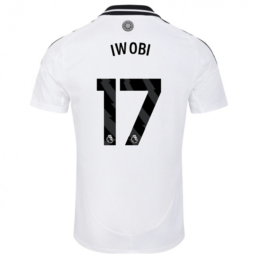 Danxen Barn Alex Iwobi #17 Hvit Hjemmetrøye Drakt Trøye 2024/25 Skjorter T-Skjorte