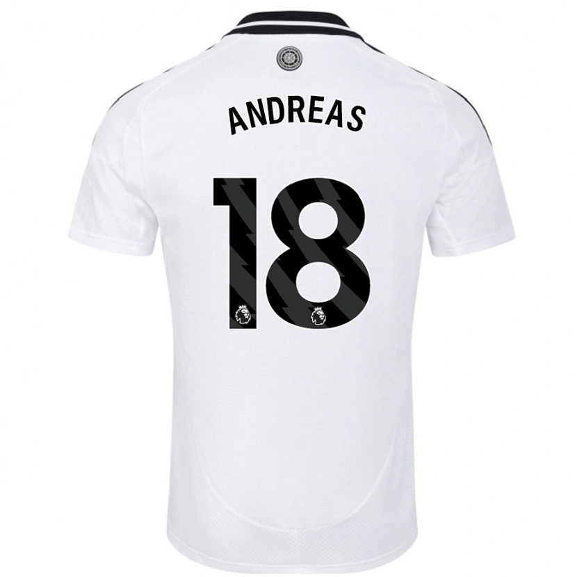 Danxen Barn Andreas Pereira #18 Hvit Hjemmetrøye Drakt Trøye 2024/25 Skjorter T-Skjorte
