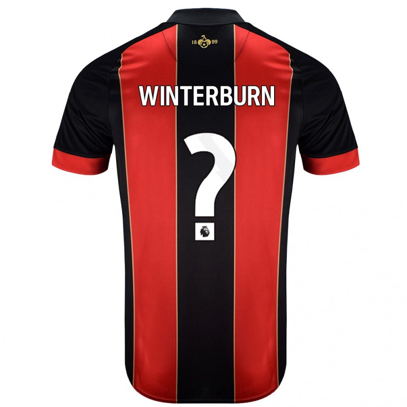 Danxen Barn Ben Winterburn #0 Rød Svart Hjemmetrøye Drakt Trøye 2024/25 Skjorter T-Skjorte