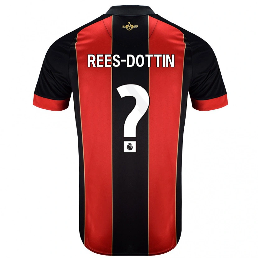 Danxen Barn Remy Rees-Dottin #0 Rød Svart Hjemmetrøye Drakt Trøye 2024/25 Skjorter T-Skjorte