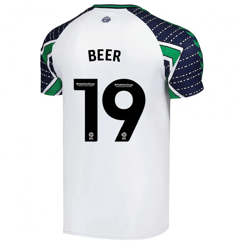 Danxen Barn Megan Beer #19 Hvit Bortetrøye Drakt Trøye 2024/25 Skjorter T-Skjorte