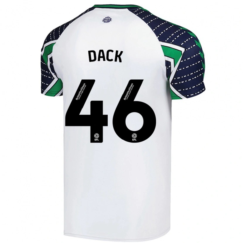 Danxen Barn Bradley Dack #46 Hvit Bortetrøye Drakt Trøye 2024/25 Skjorter T-Skjorte