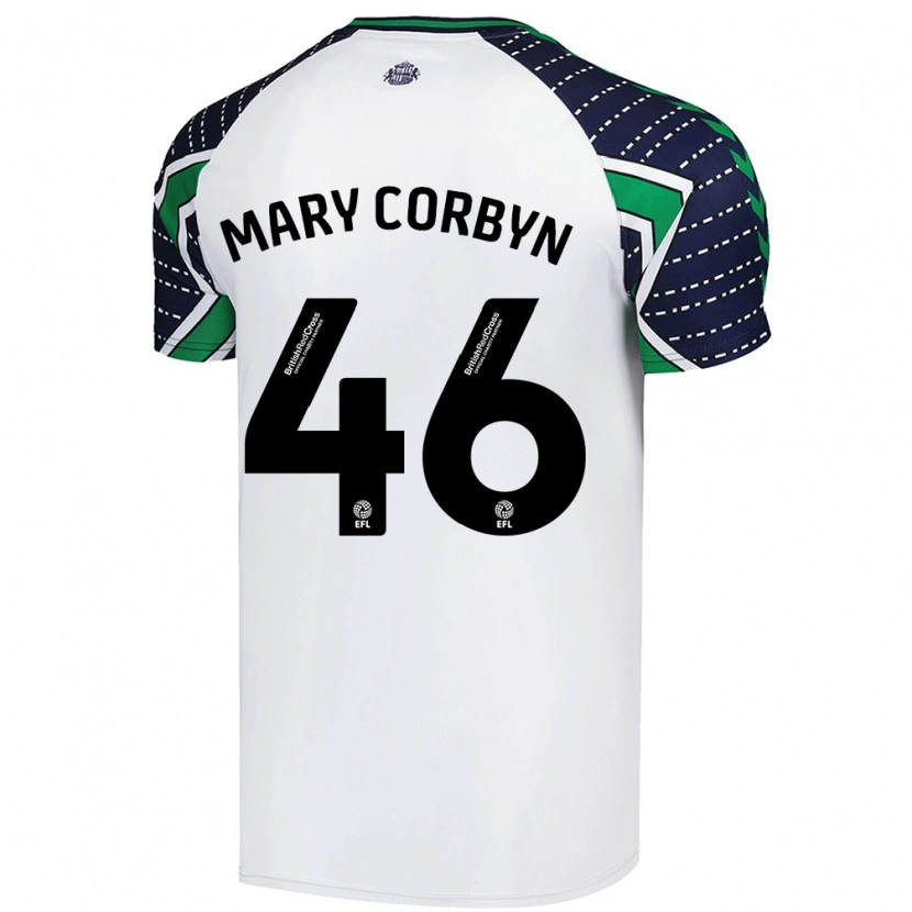 Danxen Barn Mary Corbyn #46 Hvit Bortetrøye Drakt Trøye 2024/25 Skjorter T-Skjorte