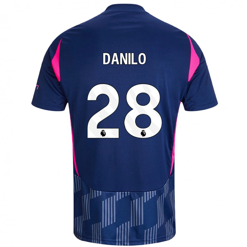 Danxen Barn Danilo #28 Kongeblå Rosa Bortetrøye Drakt Trøye 2024/25 Skjorter T-Skjorte