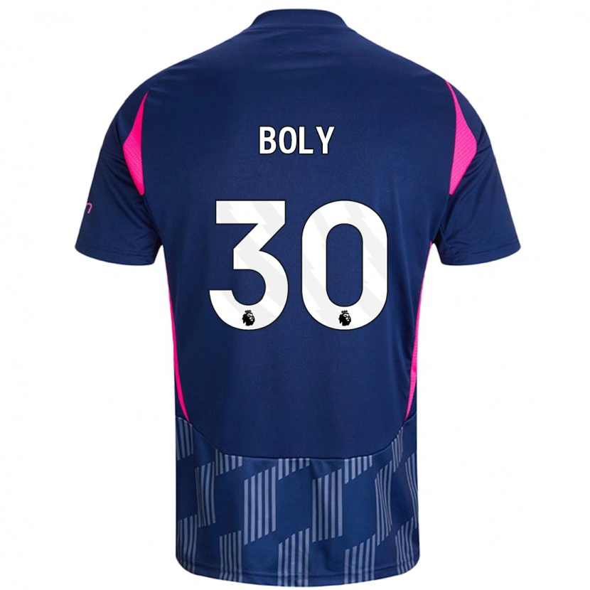 Danxen Barn Willy Boly #30 Kongeblå Rosa Bortetrøye Drakt Trøye 2024/25 Skjorter T-Skjorte