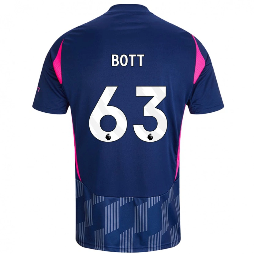 Danxen Barn Aaron Bott #63 Kongeblå Rosa Bortetrøye Drakt Trøye 2024/25 Skjorter T-Skjorte