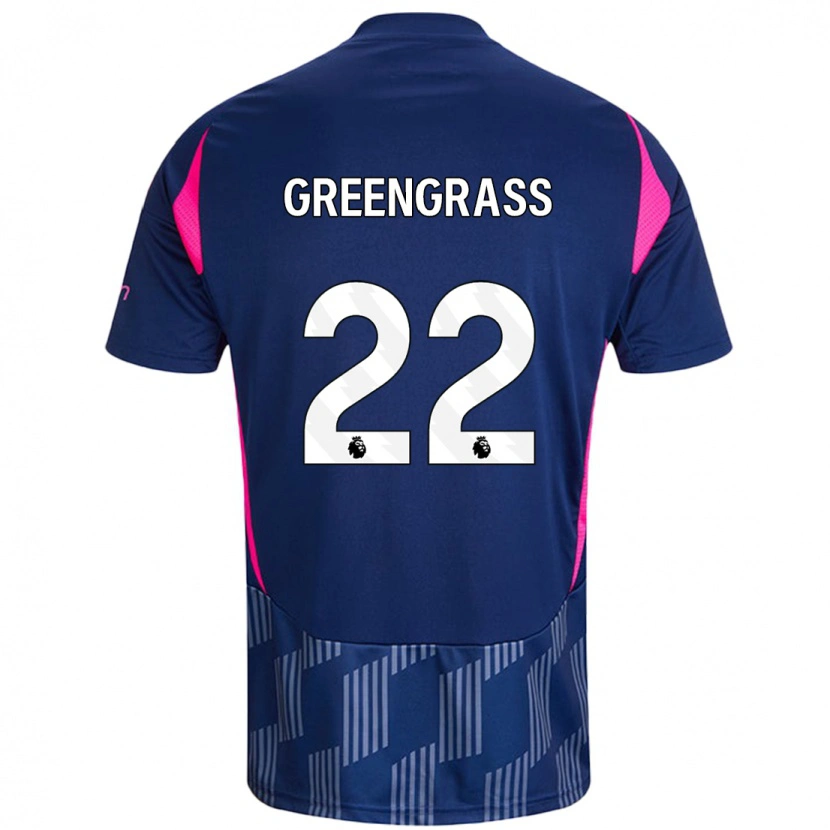 Danxen Barn Charlotte Greengrass #22 Kongeblå Rosa Bortetrøye Drakt Trøye 2024/25 Skjorter T-Skjorte