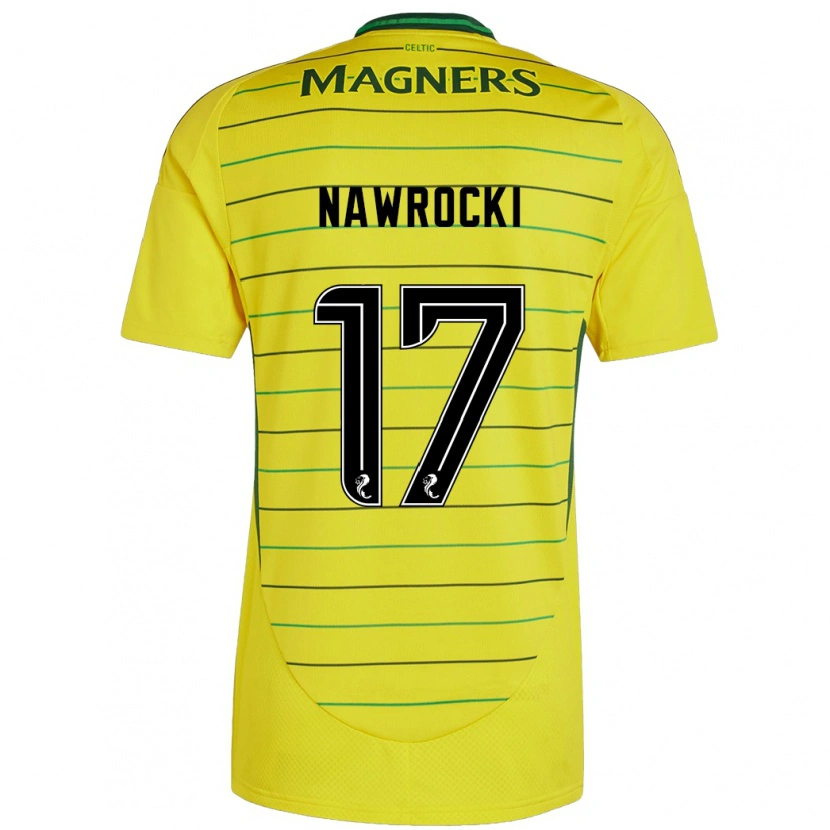 Danxen Barn Maik Nawrocki #17 Gul Bortetrøye Drakt Trøye 2024/25 Skjorter T-Skjorte