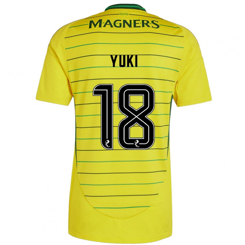 Danxen Barn Yuki Kobayashi #18 Gul Bortetrøye Drakt Trøye 2024/25 Skjorter T-Skjorte