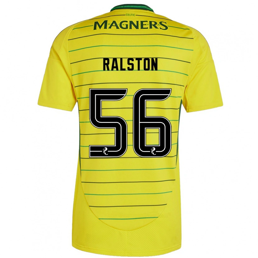 Danxen Barn Anthony Ralston #56 Gul Bortetrøye Drakt Trøye 2024/25 Skjorter T-Skjorte