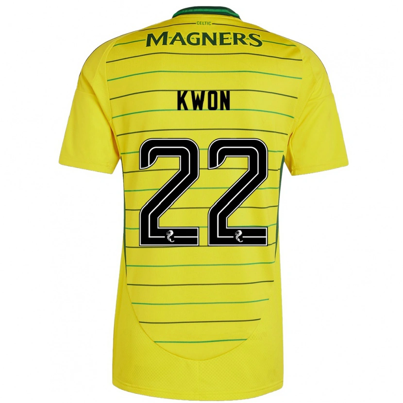Danxen Barn Hyeok-Kyu Kwon #22 Gul Bortetrøye Drakt Trøye 2024/25 Skjorter T-Skjorte