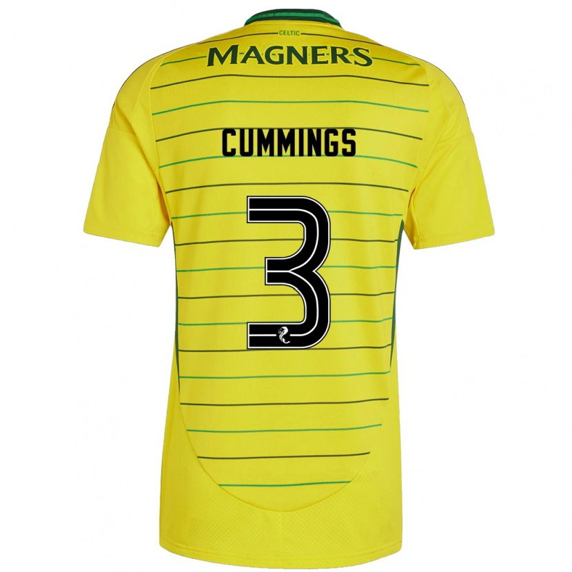 Danxen Barn Sydney Cummings #3 Gul Bortetrøye Drakt Trøye 2024/25 Skjorter T-Skjorte