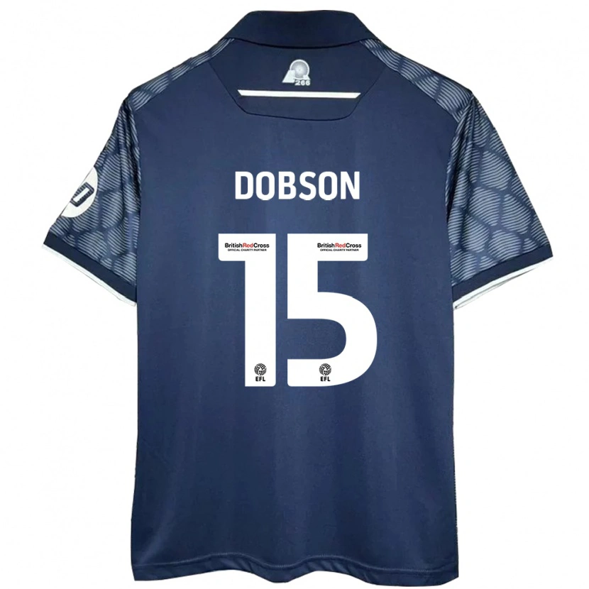 Danxen Barn George Dobson #15 Svart Bortetrøye Drakt Trøye 2024/25 Skjorter T-Skjorte