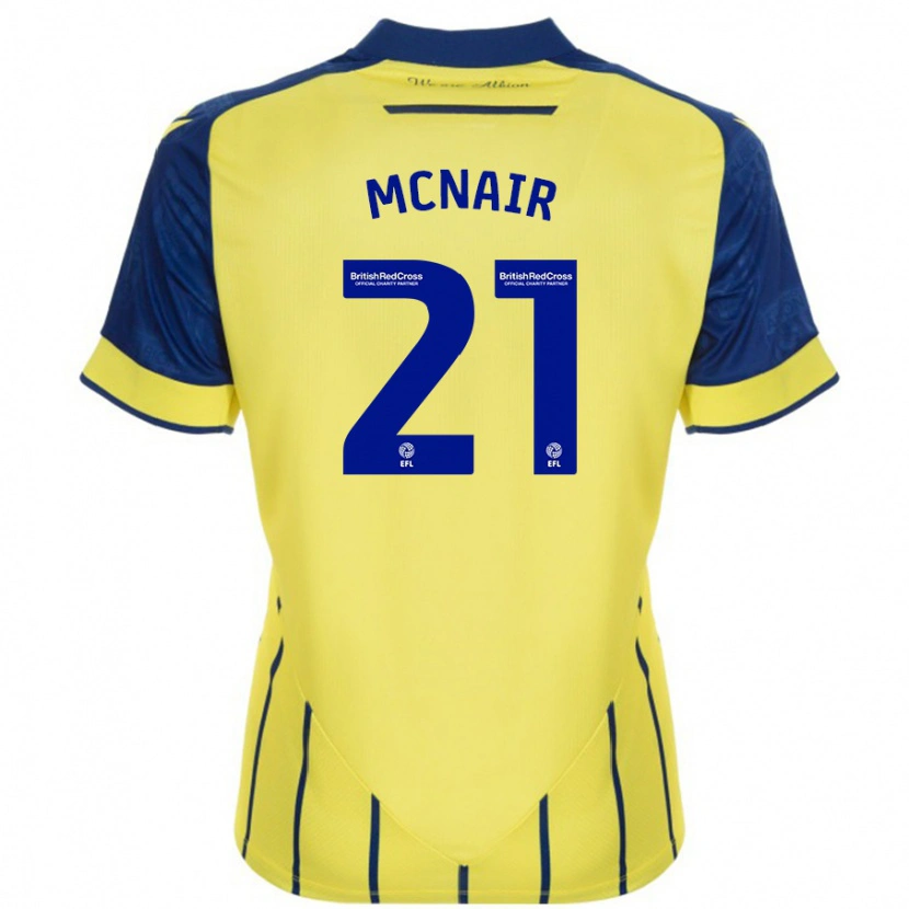 Danxen Barn Paddy Mcnair #21 Gul Blå Bortetrøye Drakt Trøye 2024/25 Skjorter T-Skjorte