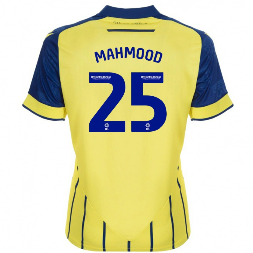 Danxen Barn Mahmood #25 Gul Blå Bortetrøye Drakt Trøye 2024/25 Skjorter T-Skjorte