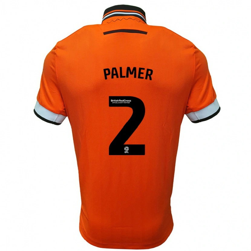 Danxen Barn Liam Palmer #2 Oransje Hvit Bortetrøye Drakt Trøye 2024/25 Skjorter T-Skjorte
